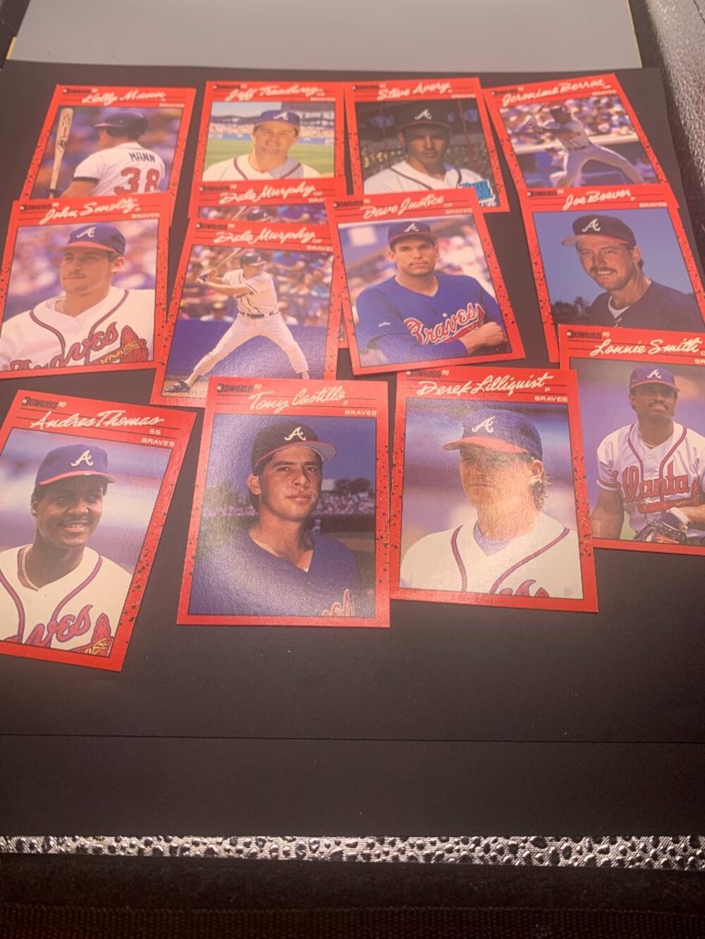 13ct 1990 Donruss Atlanta Braves Misc Baseball Trading Cards